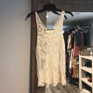 Flowy lace tank